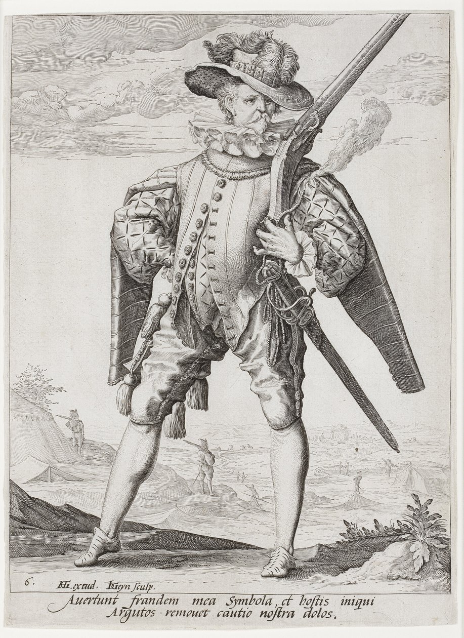 Mušketýr, 1587 od Jacques II de Gheyn