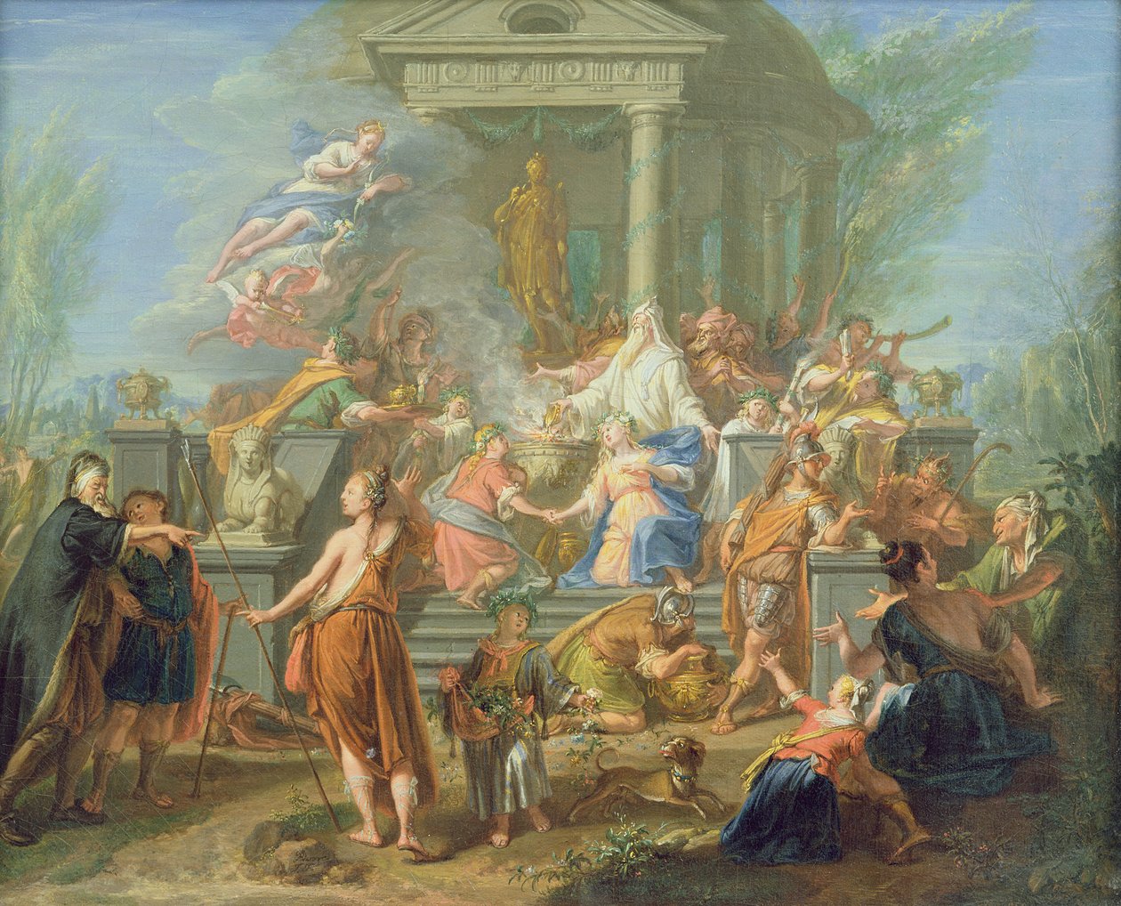 Oběť Ifigenie, kolem 1720-25 od Jacques Ignatius de Roore