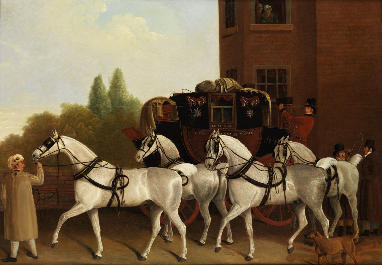 Edinburgh a Londýn Royal Mail od Jacques Laurent Agasse