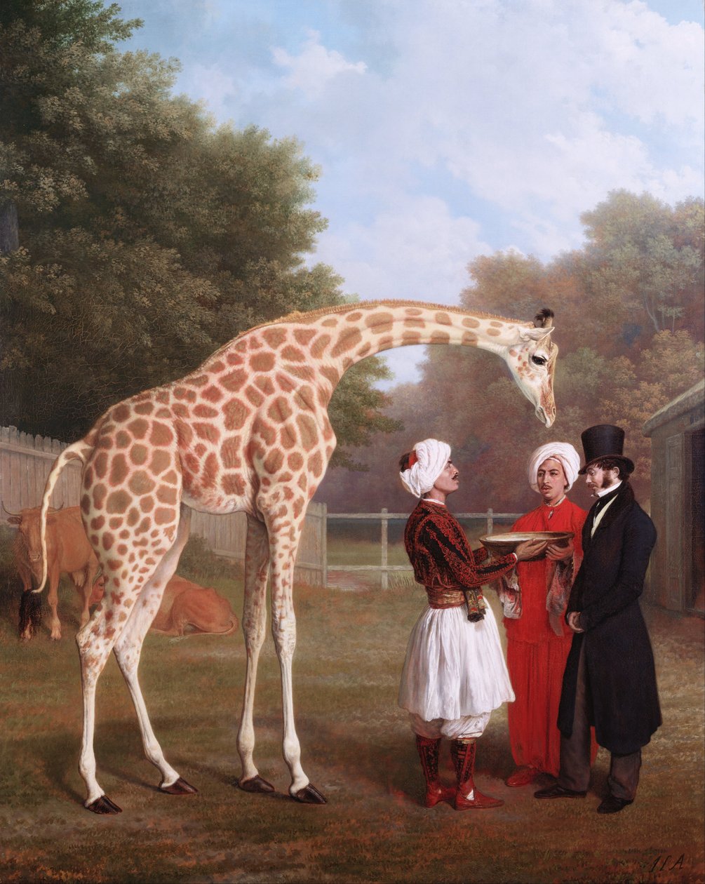 Nubian žirafa od Jacques Laurent Agasse