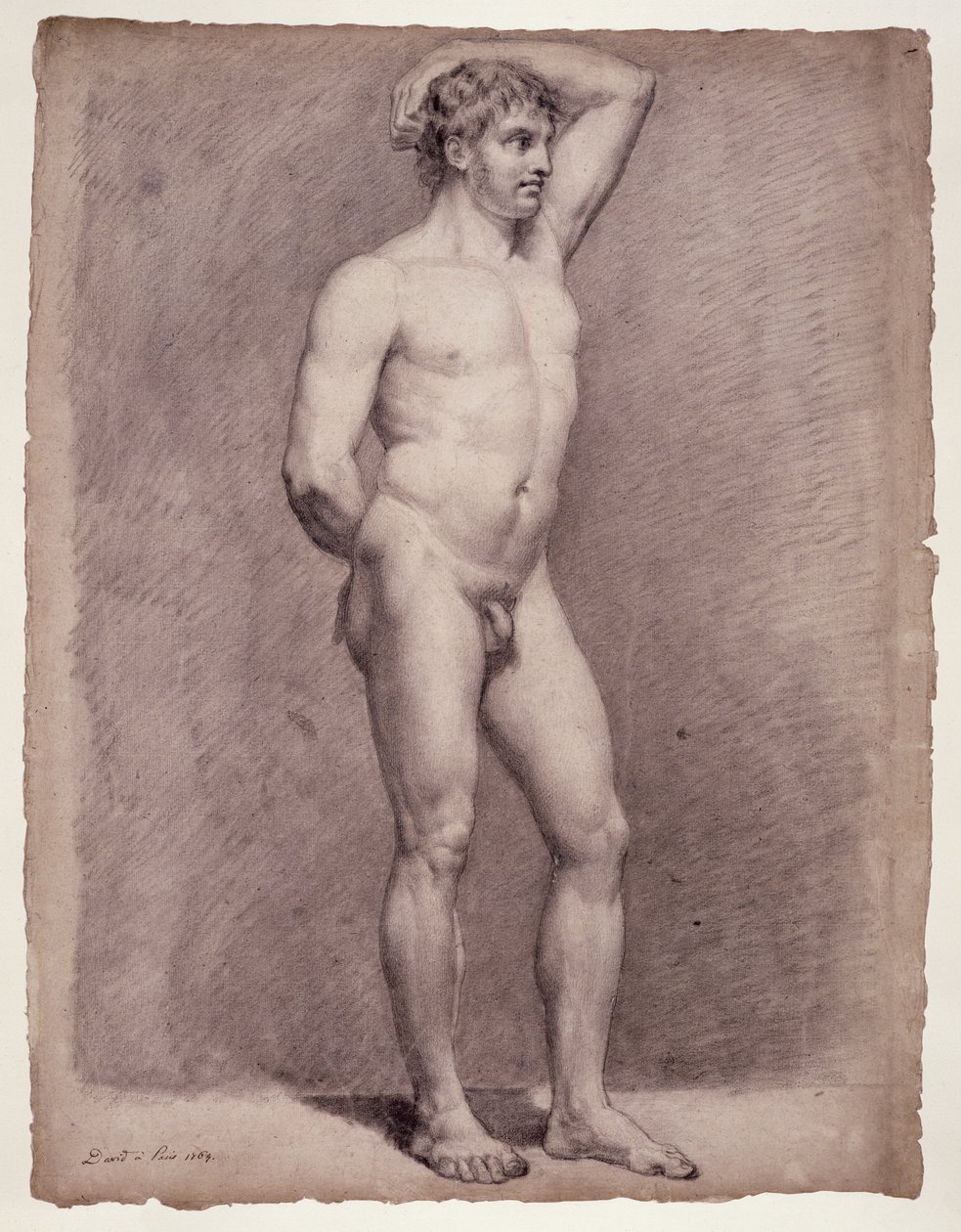 Akademická studie mužského aktu od Jacques Louis David