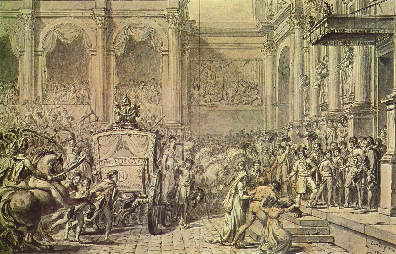 Příjezd Napoleona před radnici od Jacques Louis David