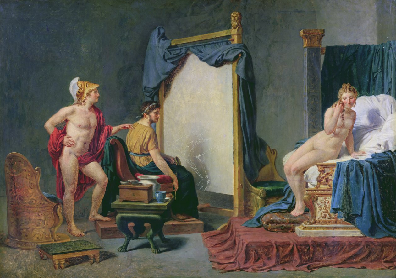 Apelles malba Campaspe v přítomnosti Alexandra Velikého (356-323 př.nl) od Jacques Louis David
