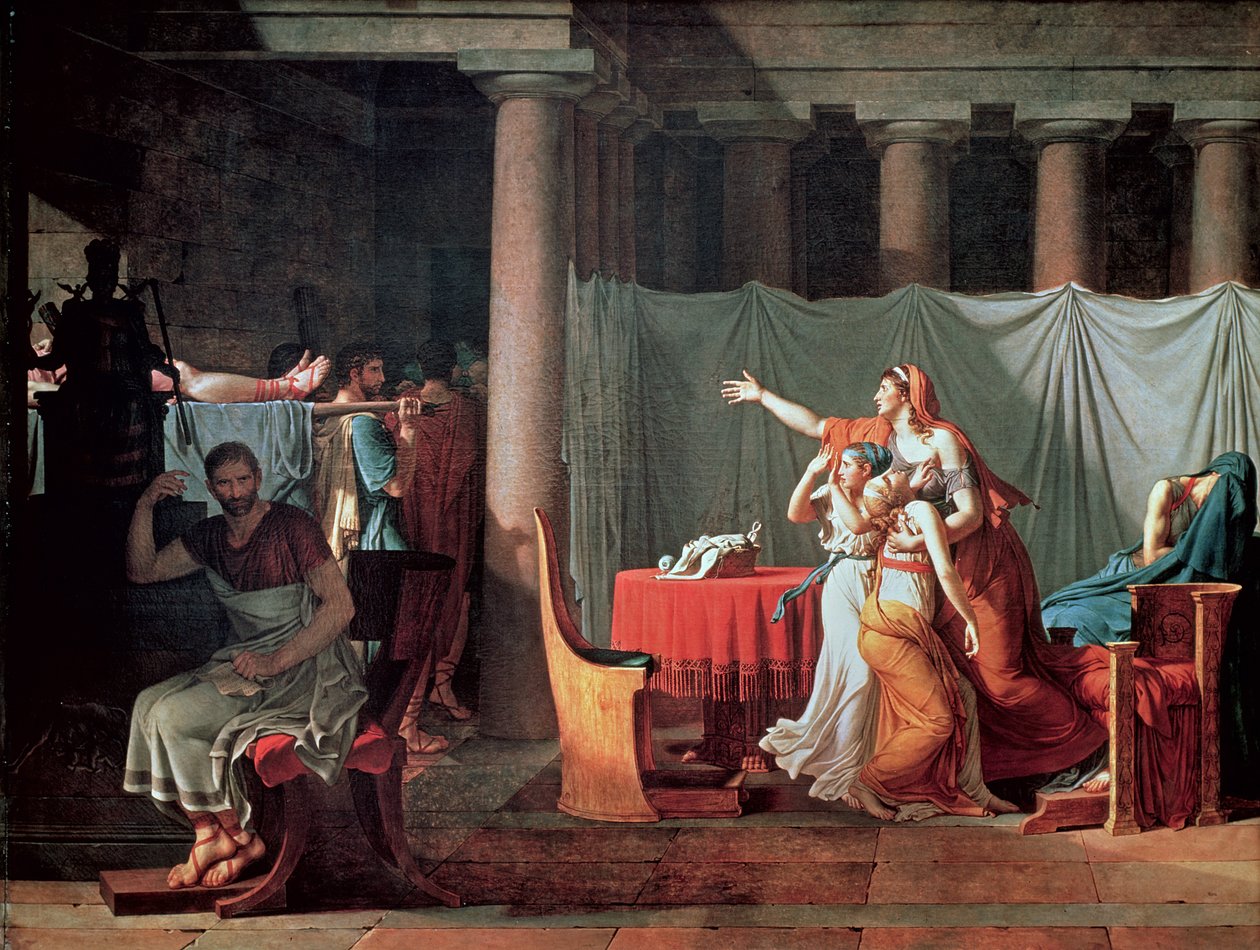 Lictors Bearing to Brutus the Body of his Sons, 1789 (podrobnosti viz 188954 a 188955) od Jacques Louis David