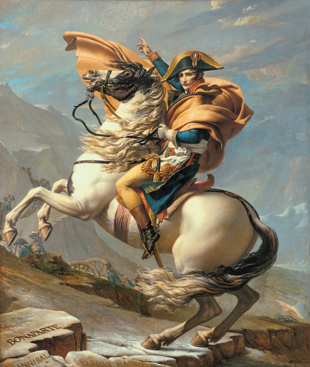 Napoleon (1769-1821) Přejezd Alp v průsmyku St Bernard, 20. května 1800, kolem 1800-01 od Jacques Louis David