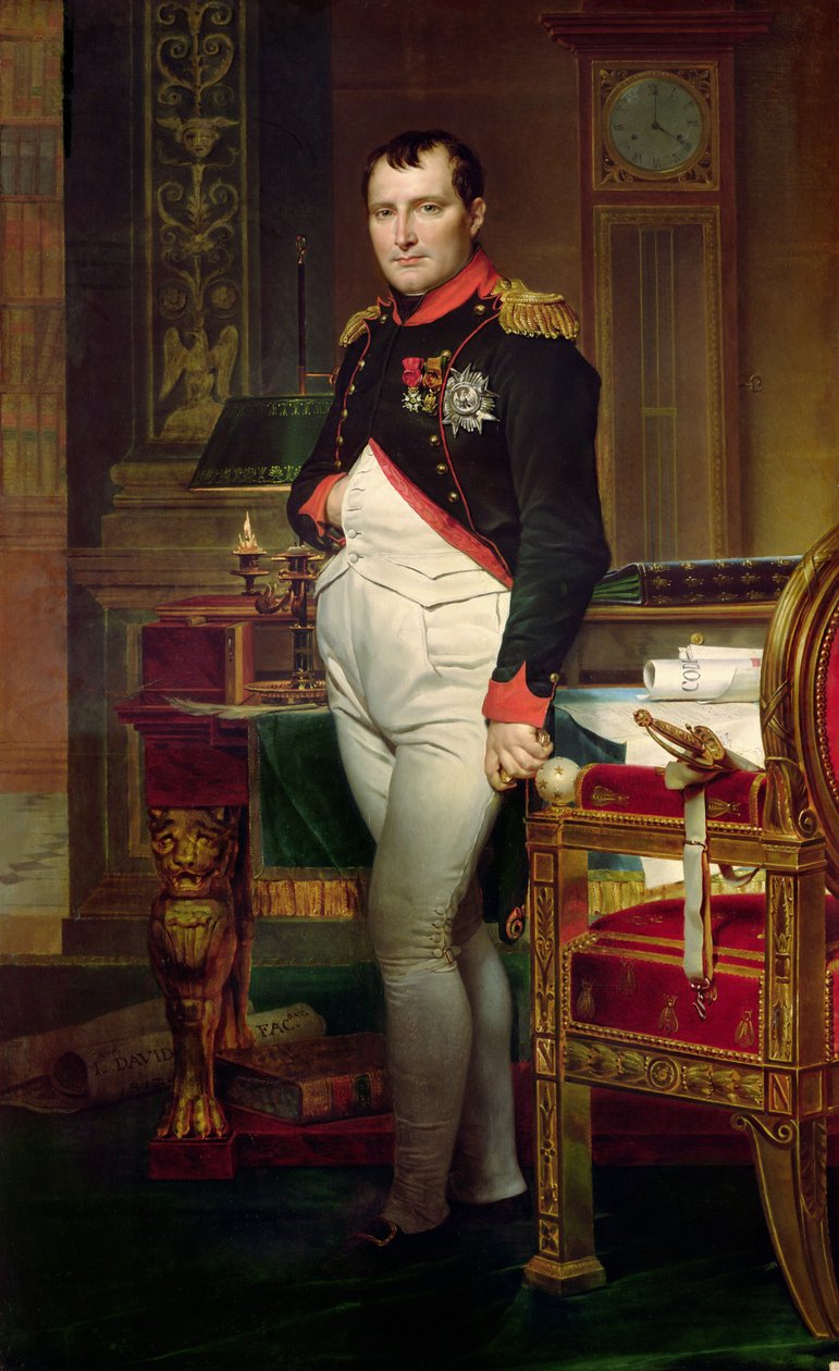 Napoleon Bonaparte ve své studii v Tuileries, 1812 od Jacques Louis David
