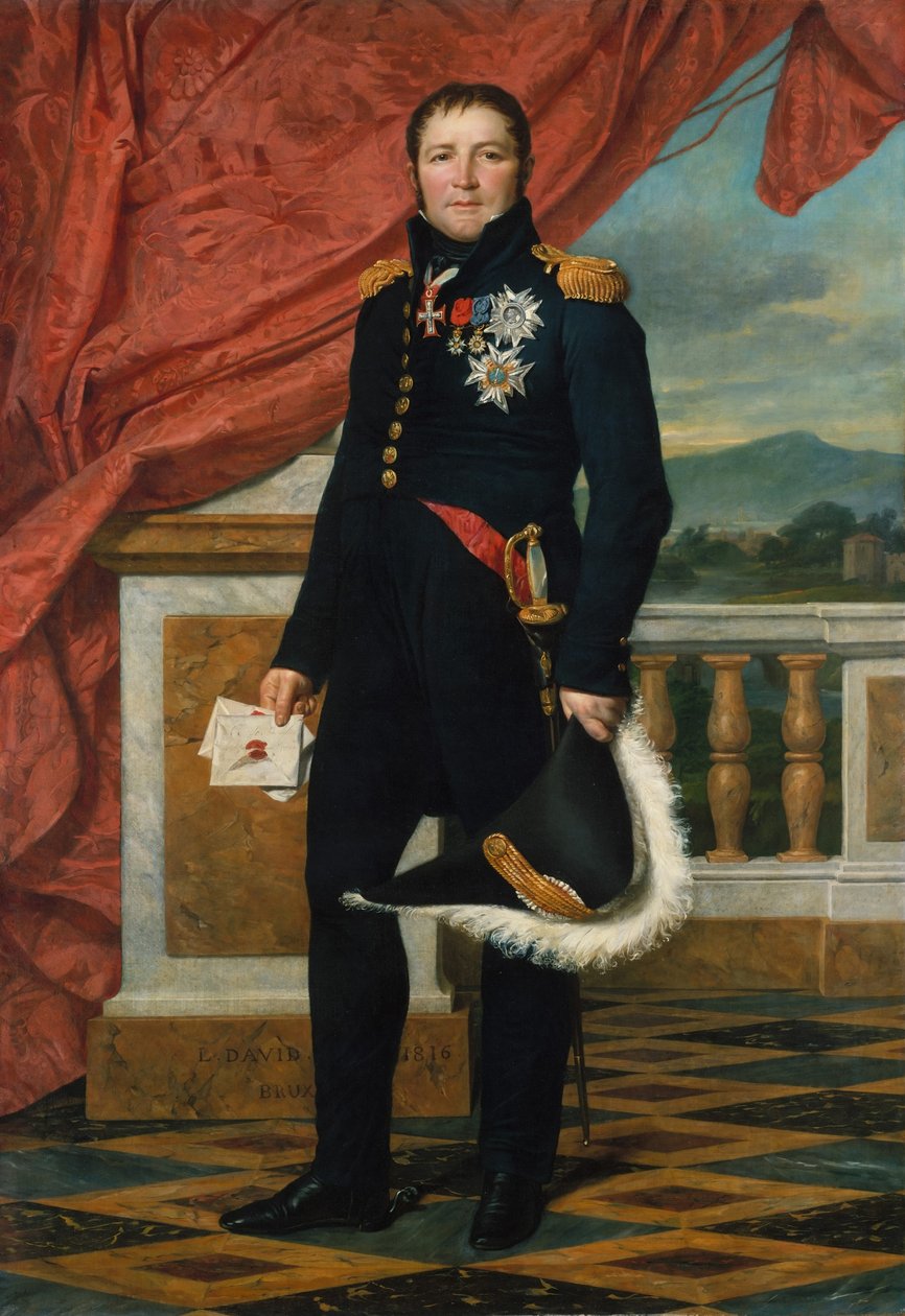 Portrét francouzského politika a vojáka Étienne Maurice Gérarda od Jacques Louis David