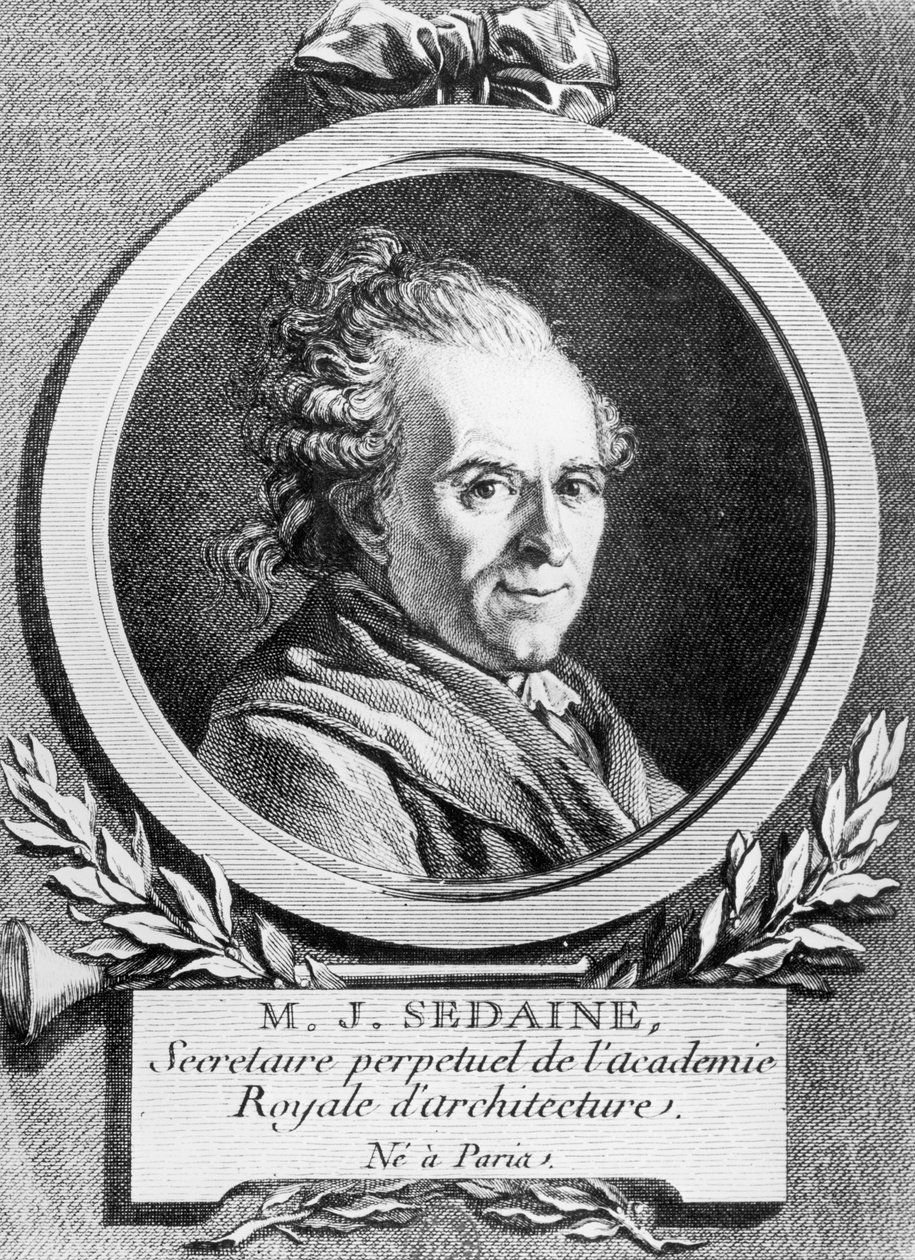 Portrét Michel-Jean Sedaine (1719-97), vyrytý Pierrem Charlesem Levesquem (1736-1812) od Jacques Louis David