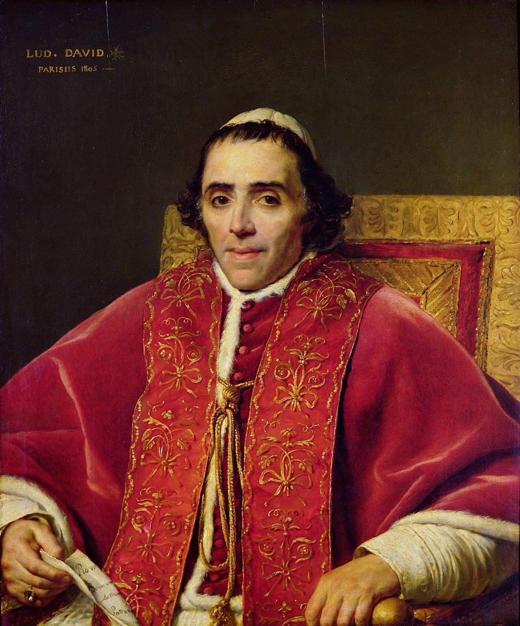 Portrét papeže Pia VII (1742-1823), 1805 od Jacques Louis David
