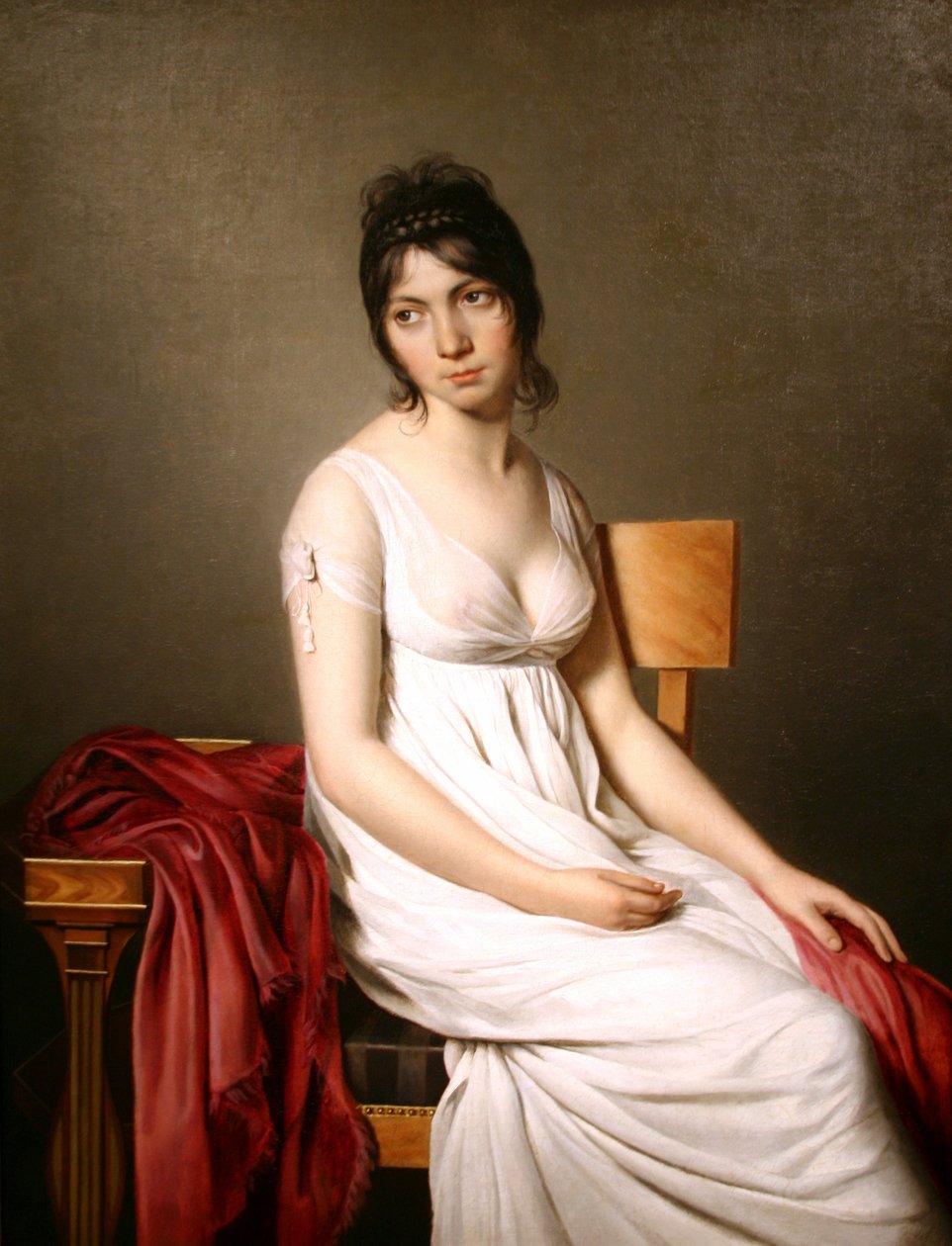 Portrét mladé ženy v bílém od Jacques Louis David