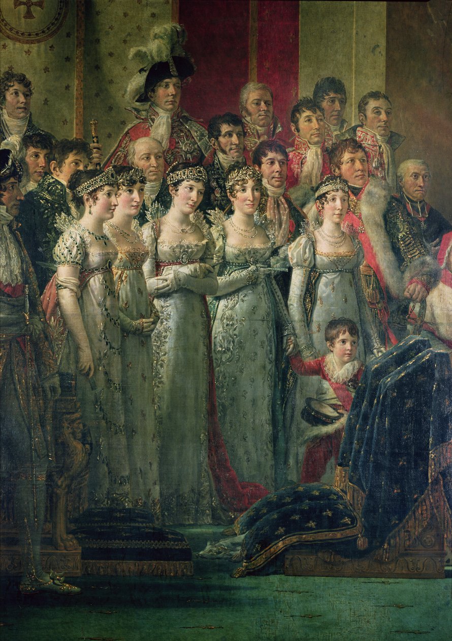 Svěcení císaře Napoleona (1769-1821) a korunovace císařovny Josefíny (1763-1814) papežem Piem VII. (1742-1823) 2. prosince 1804, 1807 (detail 18412) od Jacques Louis David