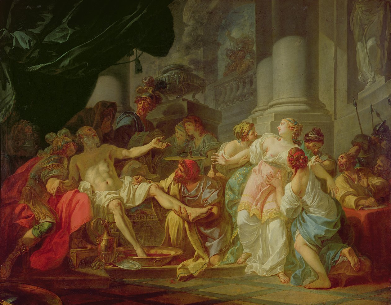 Smrt Senecy, 1773 od Jacques Louis David