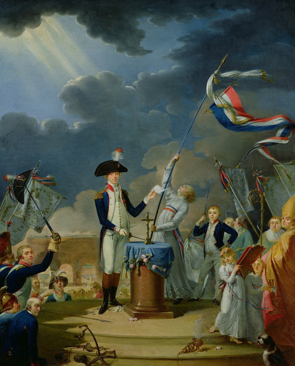 Lafayetteova přísaha na Festivalu federace, 14. července 1790, 1791 od Jacques Louis David