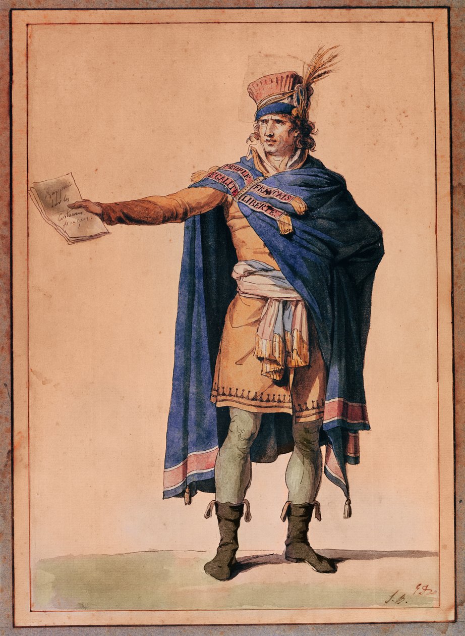 Zástupce lidu v úřadu, 1794 (akvarel na papíře) od Jacques Louis David