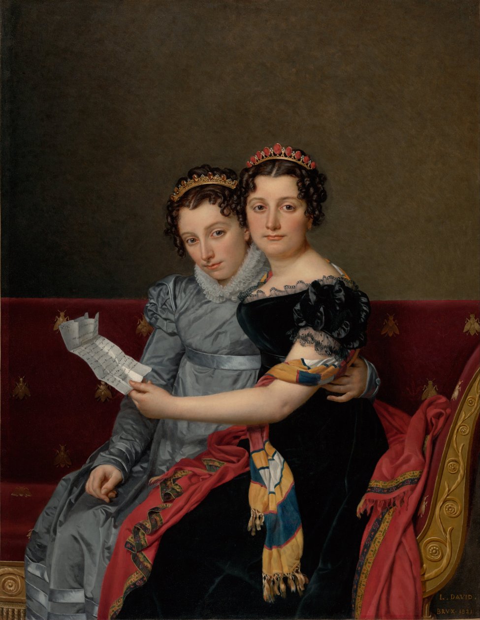 Sestry Zénaïde a Charlotte Bonaparte od Jacques Louis David