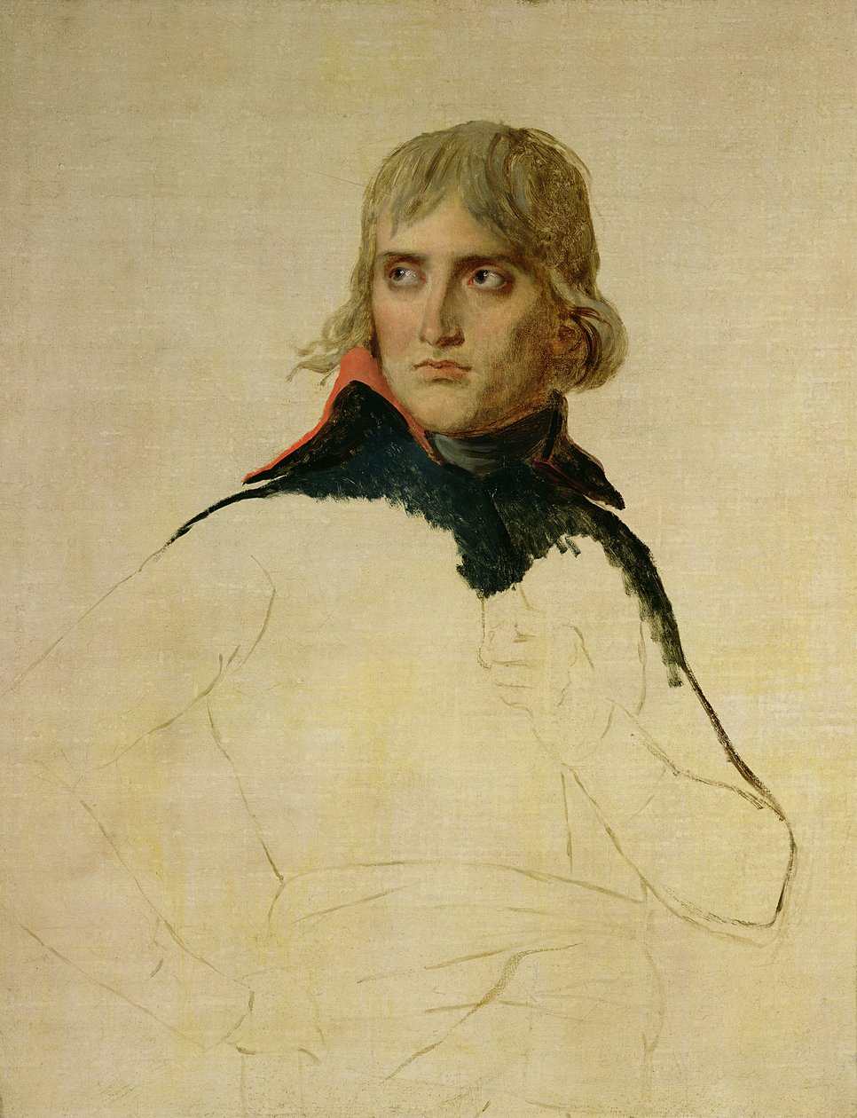 Nedokončený portrét generála Bonaparta (1769-1821) kolem 1797-98 od Jacques Louis David