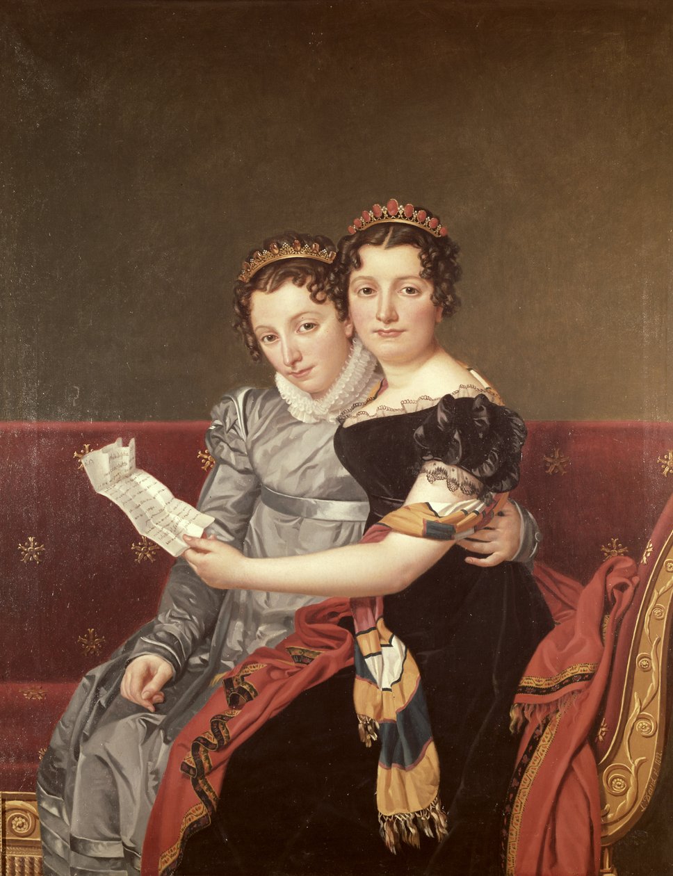 Zenaide (1801-54) a Charlotte (1802-39) Bonaparte, 1822 od Jacques Louis David