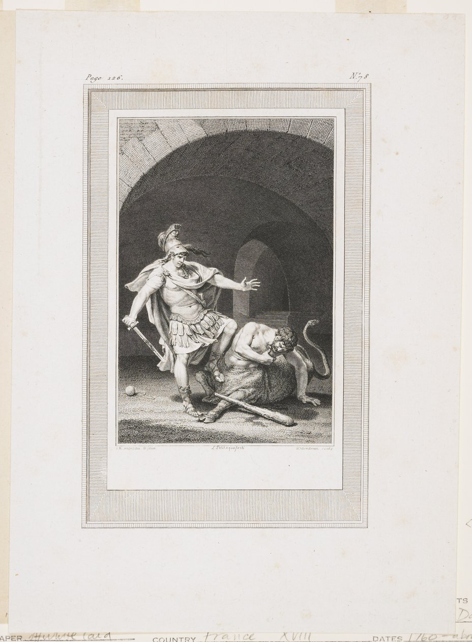 Viněta z Ovidiových Metamorfóz (lept a rytina) od Jacques Louis Petit