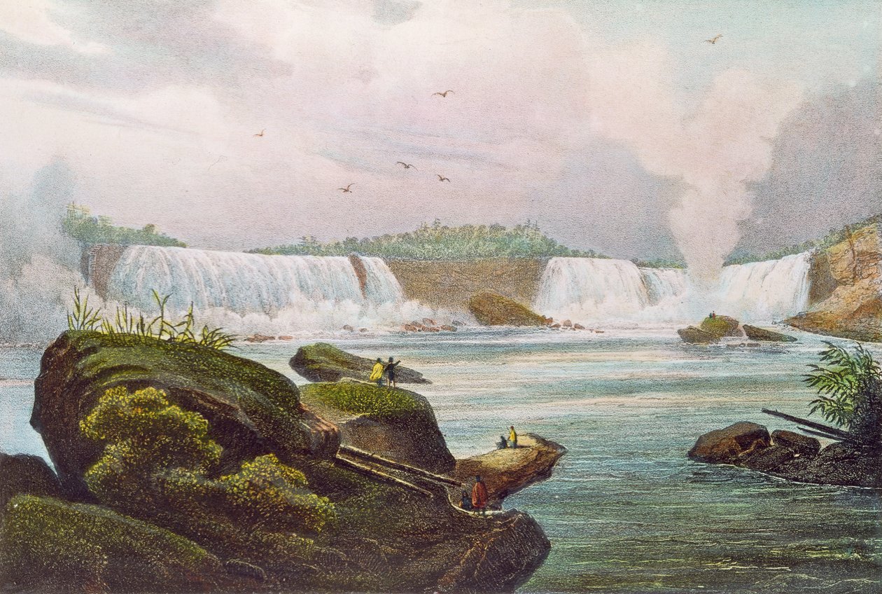 Celkový pohled na Niagarské vodopády z kanadské strany od Jacques Milbert