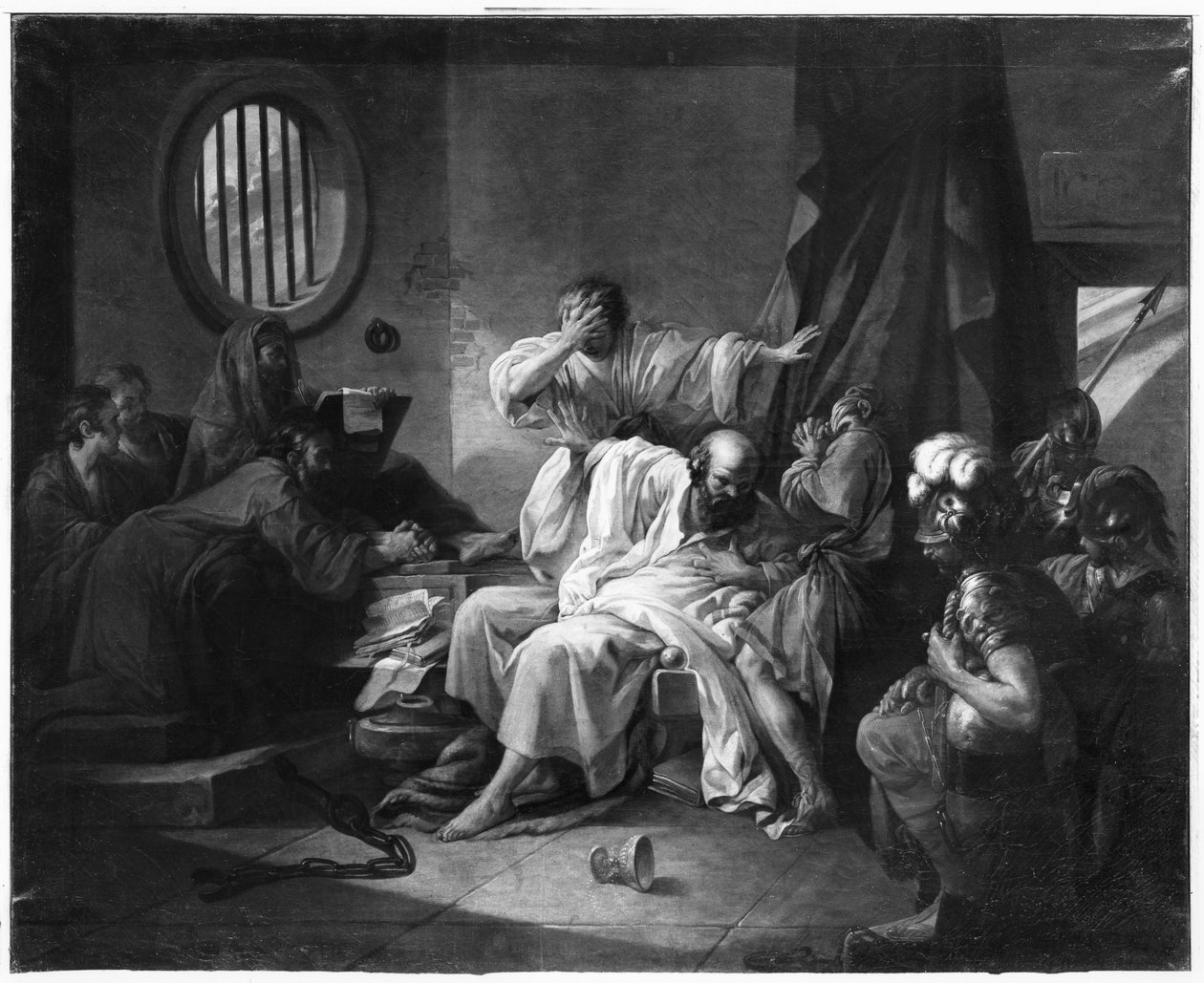 Smrt Sokrata (470-499 př.nl) 1762 od Jacques Philippe Joseph de Saint Quentin
