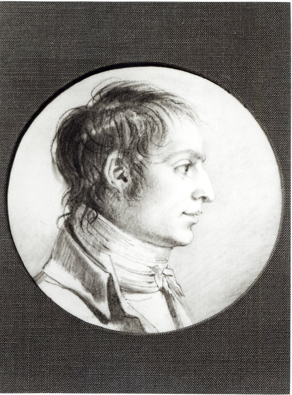 Portrét pravděpodobně Joseph Bonaparte (1768-1844) (pierre noire na pergamenu) od Jacques Reattu