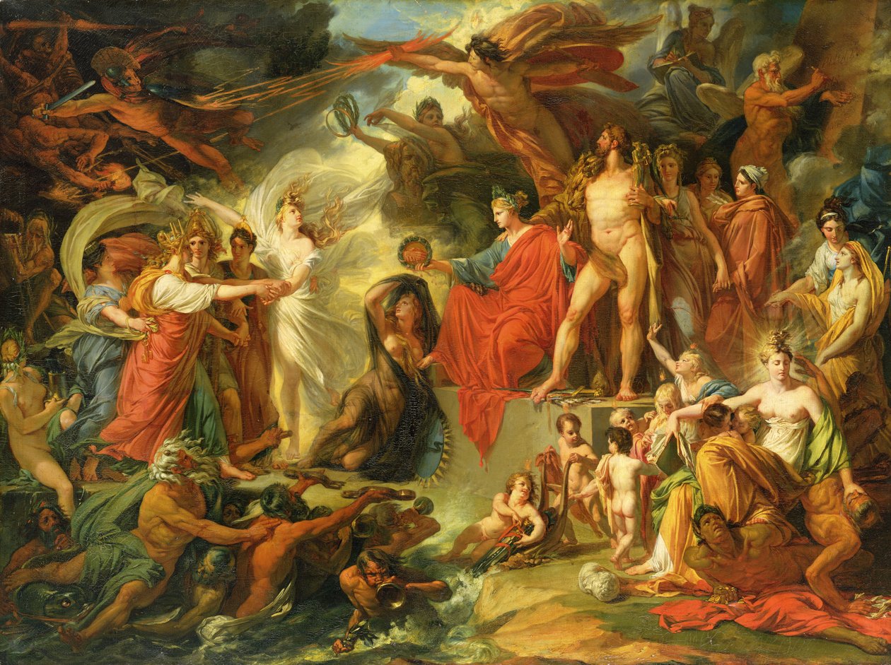 Triumf civilizace, c.1794-98 od Jacques Reattu