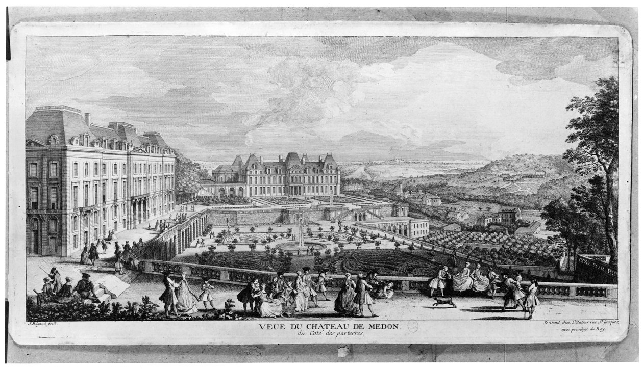 Pohled na Chateau de Meudon od Jacques Rigaud