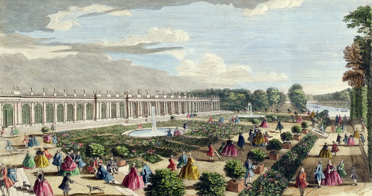 Pohled na Chateau de Trianon, směrem k Parteru (viz také 171645) od Jacques Rigaud