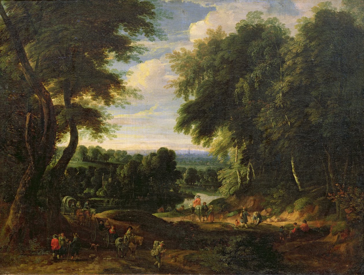 Cesta do Boitsfort z Auderghem a rybník Ten Reuken od Jacques d Arthois