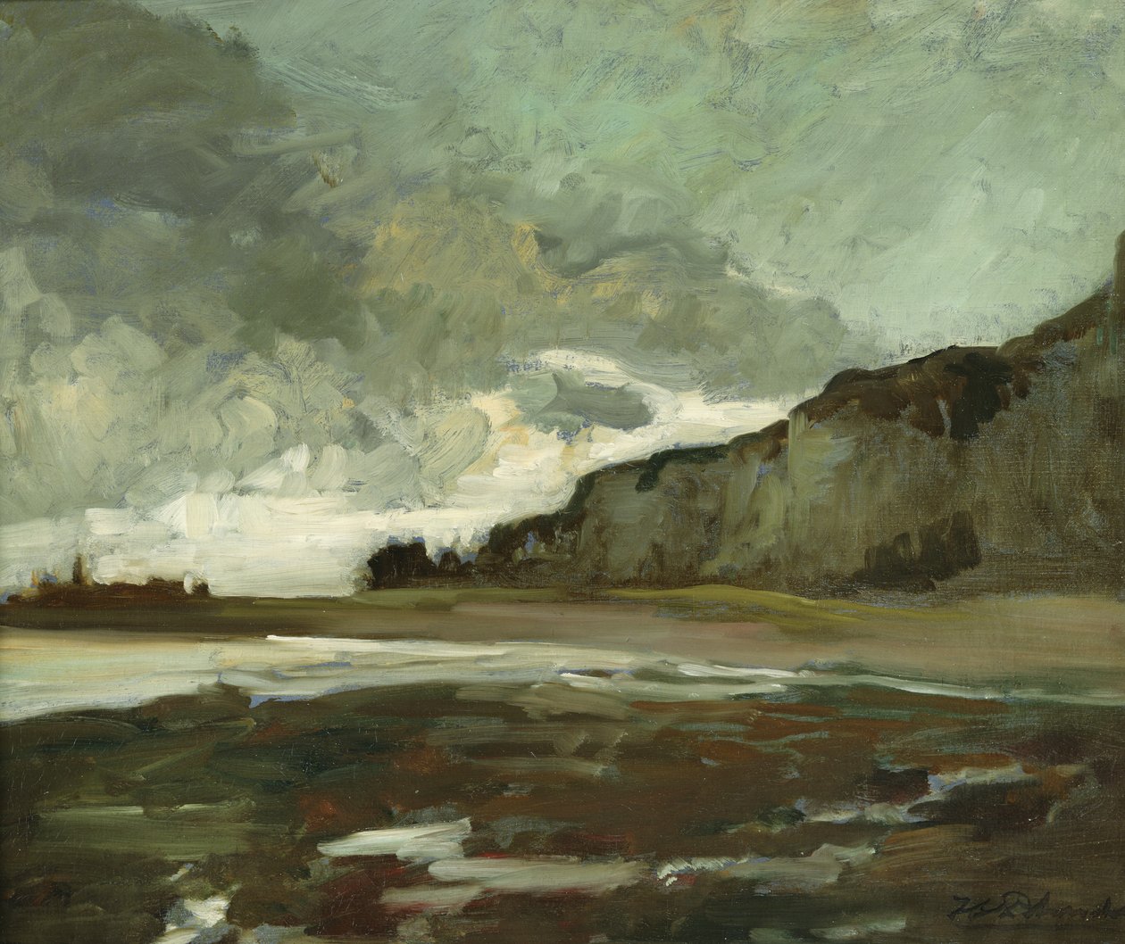 Les Falaises v Dieppe od Jacques Emile Blanche
