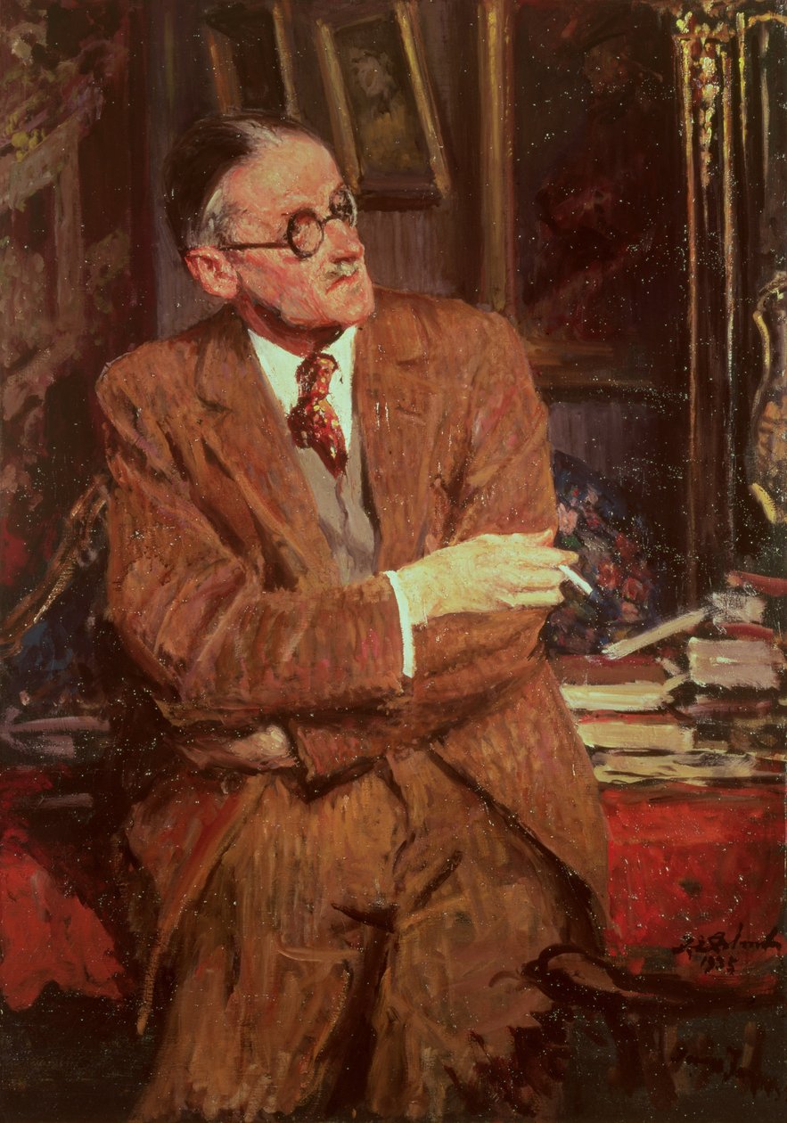 Portrét Jamese Joyce (1882-1941), 1935 od Jacques Emile Blanche