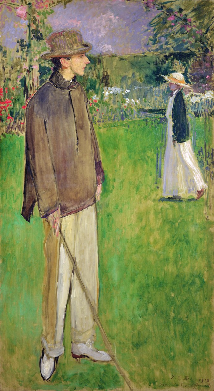 Studium celovečerního portrétu Jeana Cocteaua (1889-1963) v Offranville, 1912 od Jacques Emile Blanche