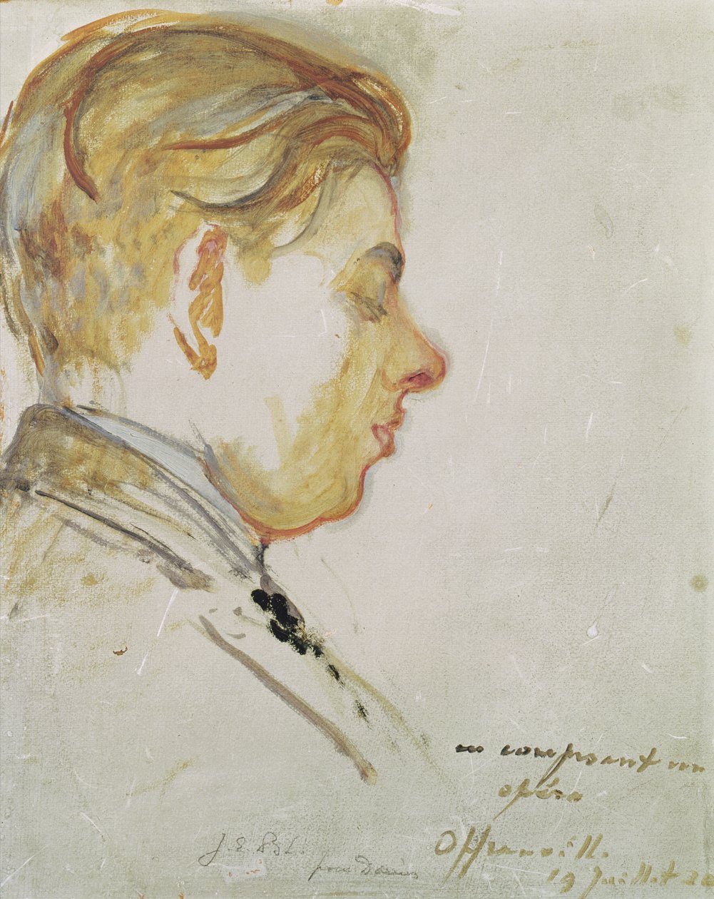 Studie k portrétu Francise Poulenca (1899-1963) 19. července 1920 od Jacques Emile Blanche