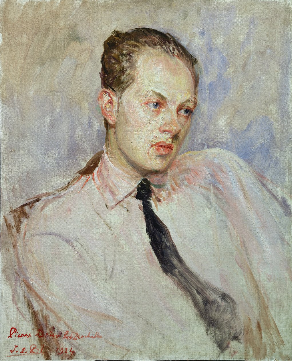 Studie k portrétu Pierra Drieu La Rochelle (1893-1945) 1924 od Jacques Emile Blanche