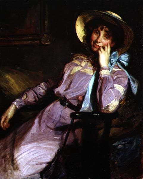 Portrét slečny M.D. McEwen (olej na plátně) od Jacques Emile Blanche