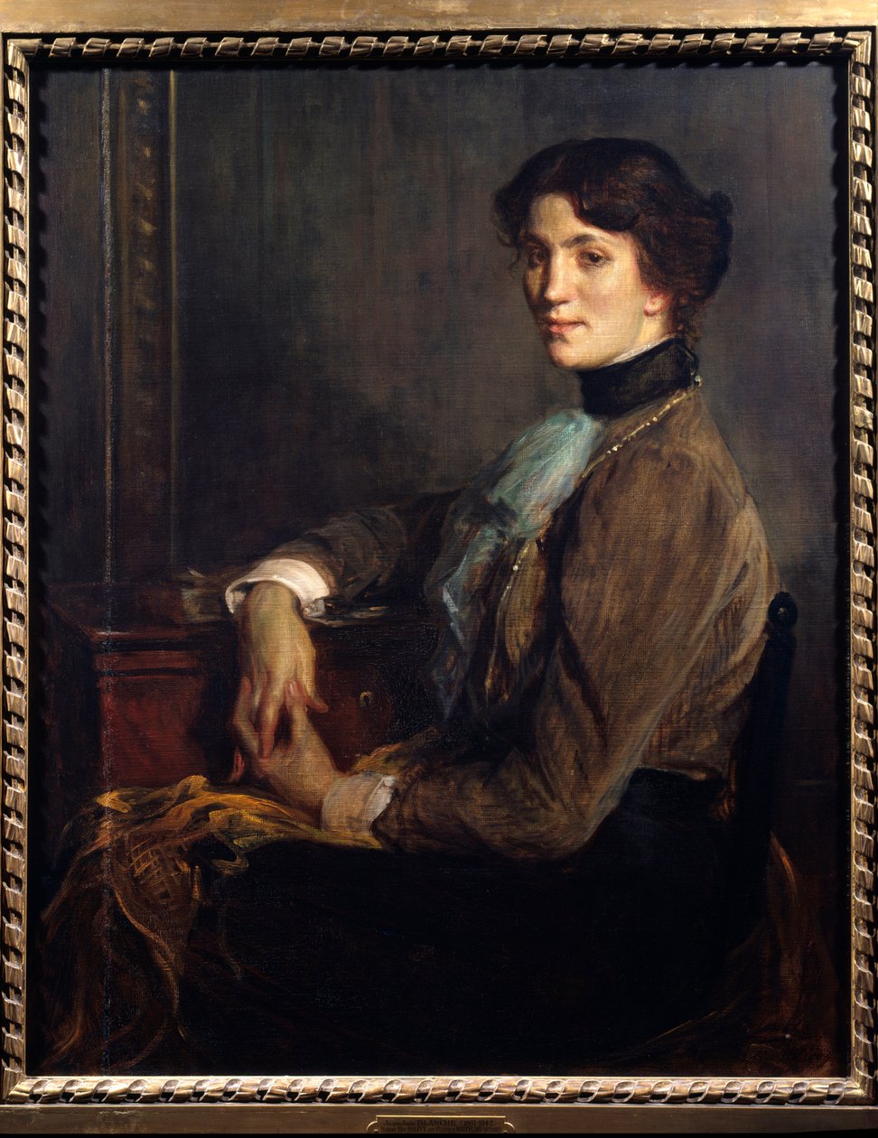 Portrét milosrdné ženy Florence Halevy (1877-1957), manželka spisovatele Elie Halevy (1870-1937) od Jacques Emile Blanche
