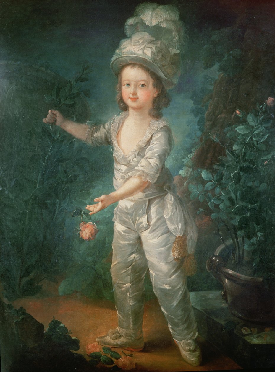 Portrét dauphina, pozdějšího francouzského krále Ludvíka XVII (1785-95) od Jacques Fabien Gautier d