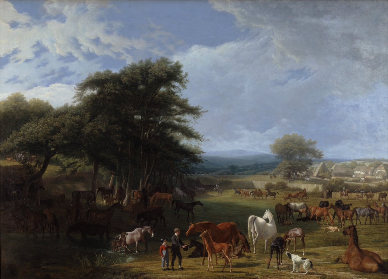 Hřebčín lorda Riverse, Stratfield Saye od Jacques-Laurent Agasse