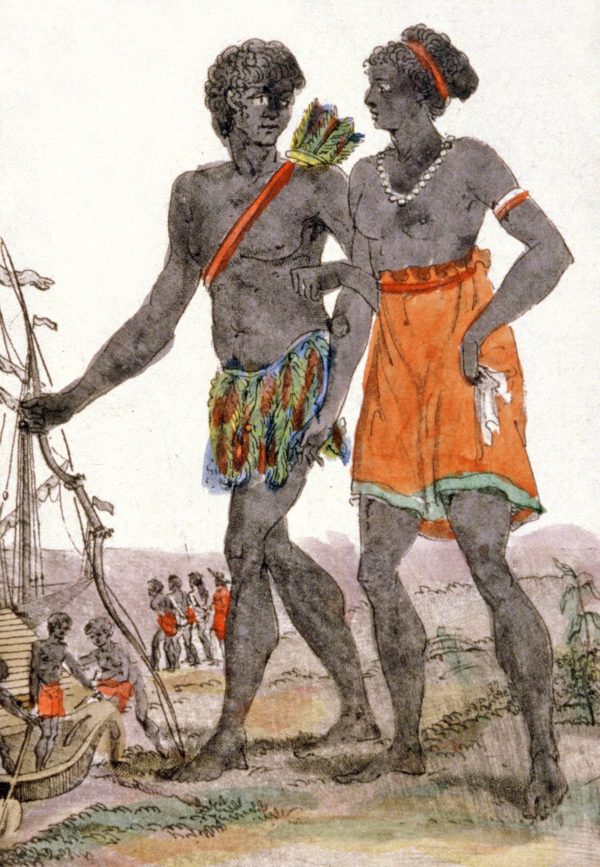 Muž a žena ze Senegalu od Jacques (after) Grasset de Saint Sauveur