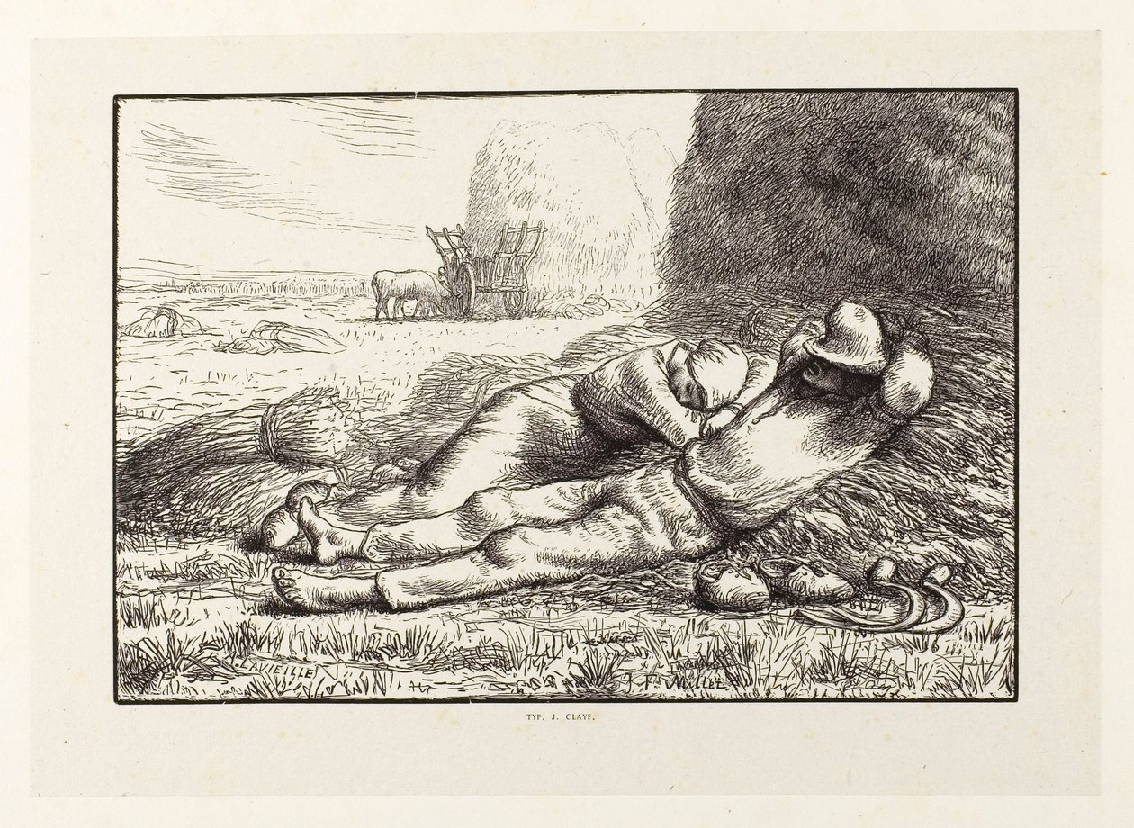 Poledne od Jacques Adrien Lavieille