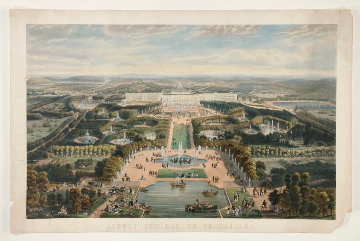 Obecný aspekt Versailles od Jacques Alphonse Testard