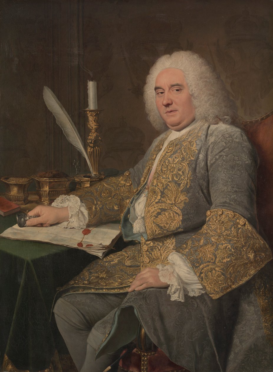 Portrét Jean-Gabriel du Theil při podpisu vídeňské smlouvy, 1738-1740. od Jacques Andre Joseph Camelot Aved