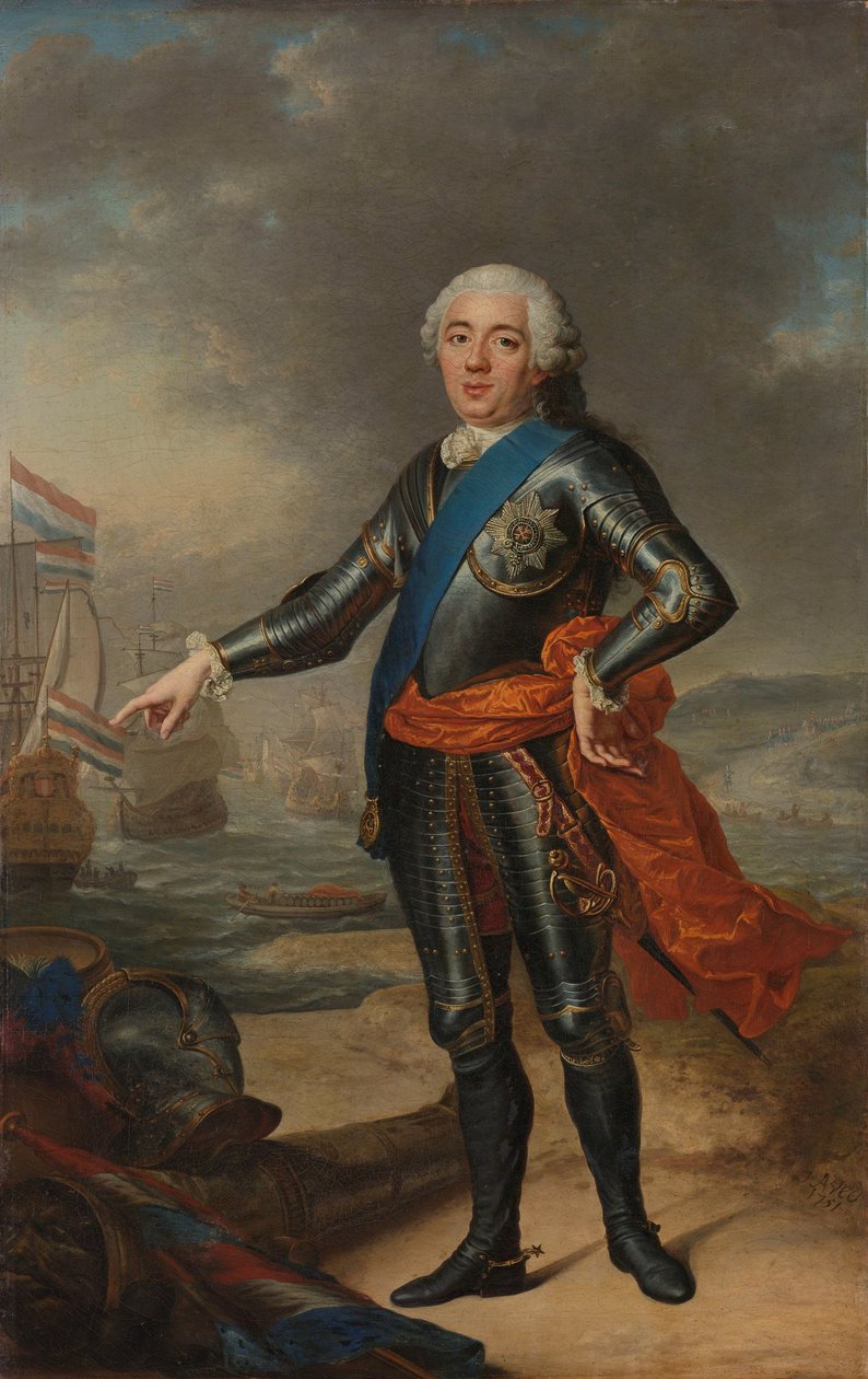 Portrét Viléma IV Willem IV (1711-1751). Princ z Orange-Nassau od Jacques André Joseph Aved