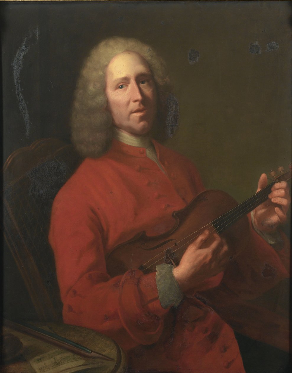 Portrét skladatele Jean-Philippe Rameau 1683-1764, 1728 od Jacques Andre Joseph Camelot Aved