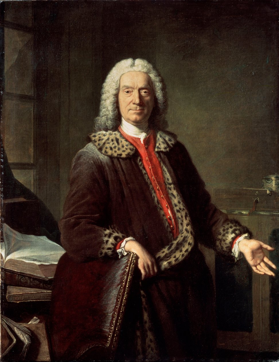 Portrét básníka a tragédie Prospera Jolyota de Crébillon, 1746 od Jacques Andre Joseph Camelot Aved