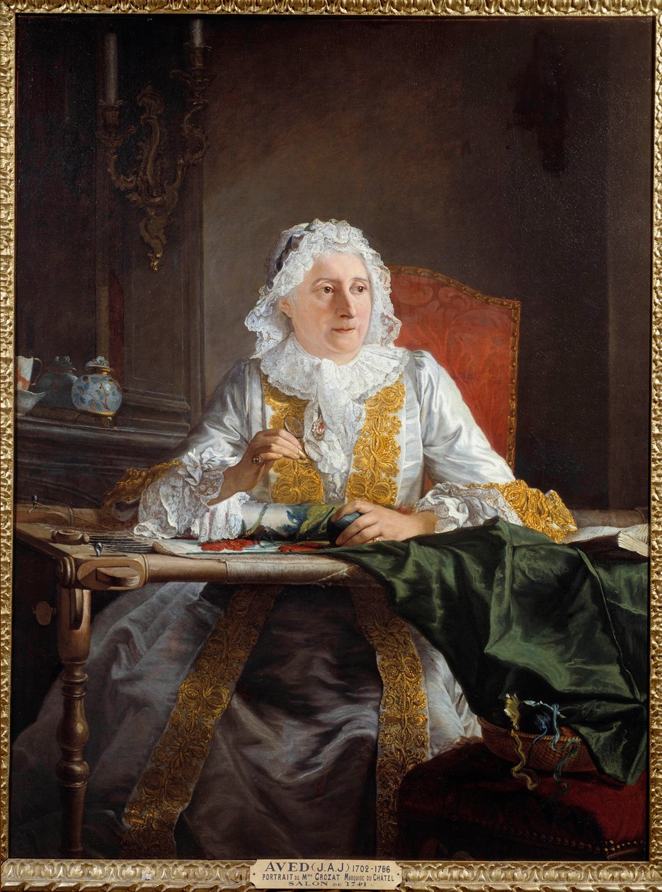 Portrét Madame Antoine Crozat, markýze z Chatel Malba Josepha Avad dit Le Batave (1702-1766) 1741 Sun. 1,38x1,04 m Montpellier, Fabre Museum od Jacques Andre Joseph Camelot Aved