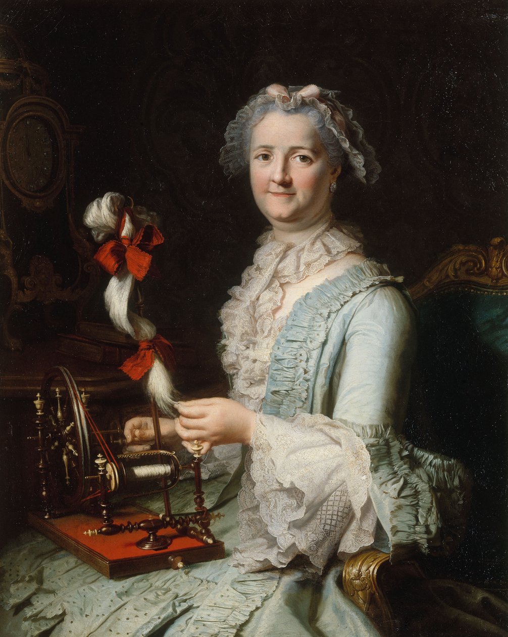 Předpokládaný portrét Françoise-Marie Pouget, druhé manželky Chardina, kolem roku 1760 (olej na plátně) od Jacques Andre Joseph Camelot Aved