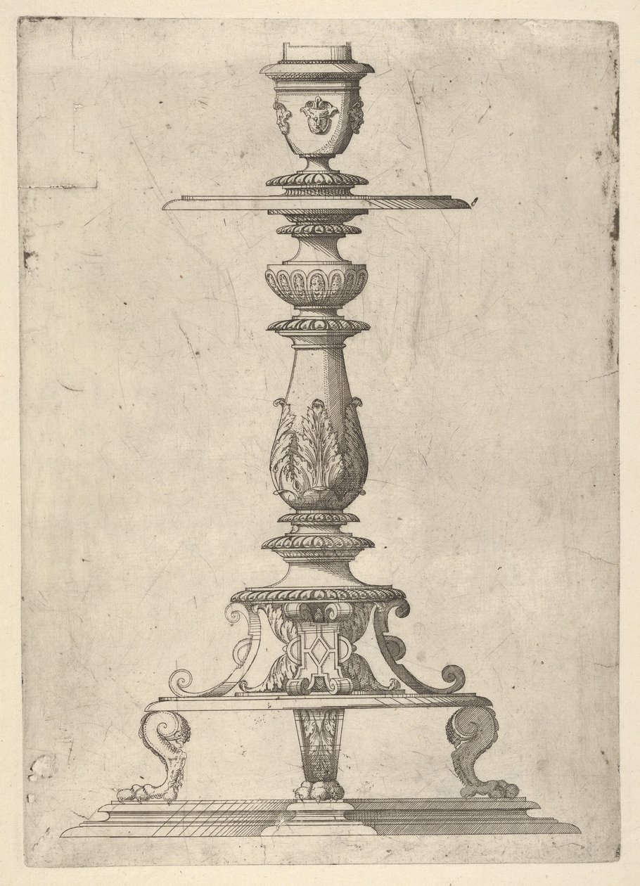 Design pro svícen, 1548-49. od Jacques Androuet Du Cerceau