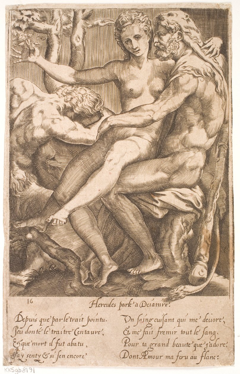 Herkules a Deianire od Jacques Androuet Ducerceau d.Æ.