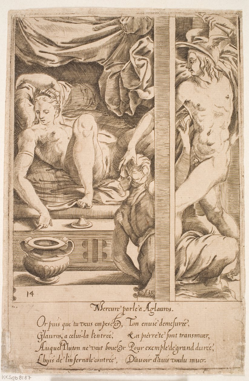Merkur navštíví Herse od Jacques Androuet Ducerceau d.Æ.
